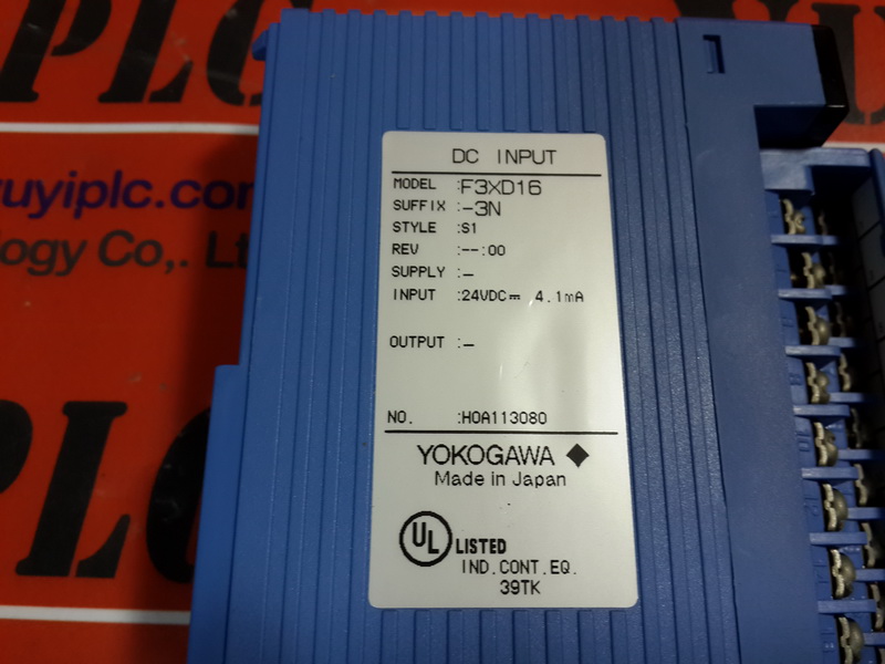 YOKOGAWA F3XD16-3N DC INPUT - PLC DCS SERVO Control MOTOR POWER SUPPLY ...